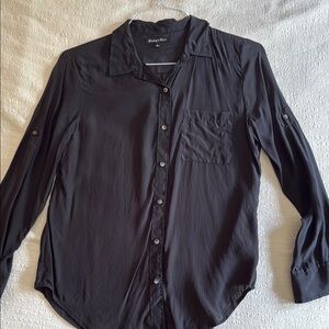 Women’s Banana Republic Charcoal/ Black Button-Down Shirt